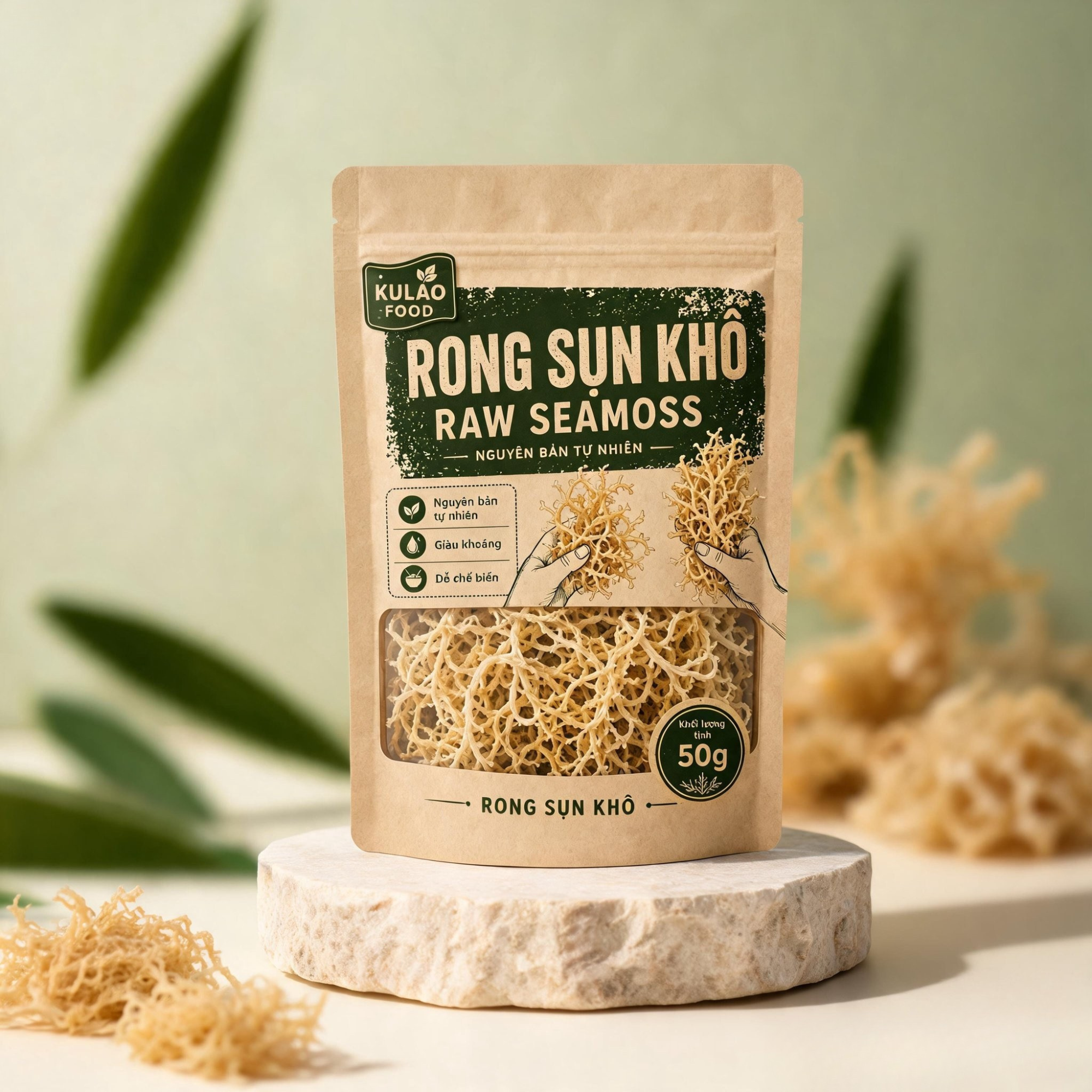 Rong sụn khô túi zip 500gr - Ảnh 3